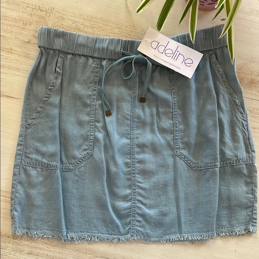 Blue Cargo Mini Skirt Resort Wear